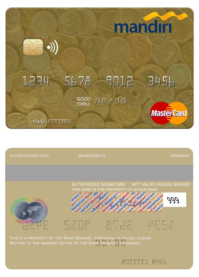 Indonesia Bank Mandiri mastercard